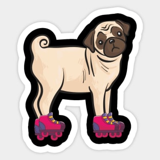 Cool Dog on Skateboard love co Sticker